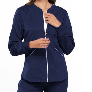 NWT Navy Cherokee Luxe Sport scrub jacket Medium